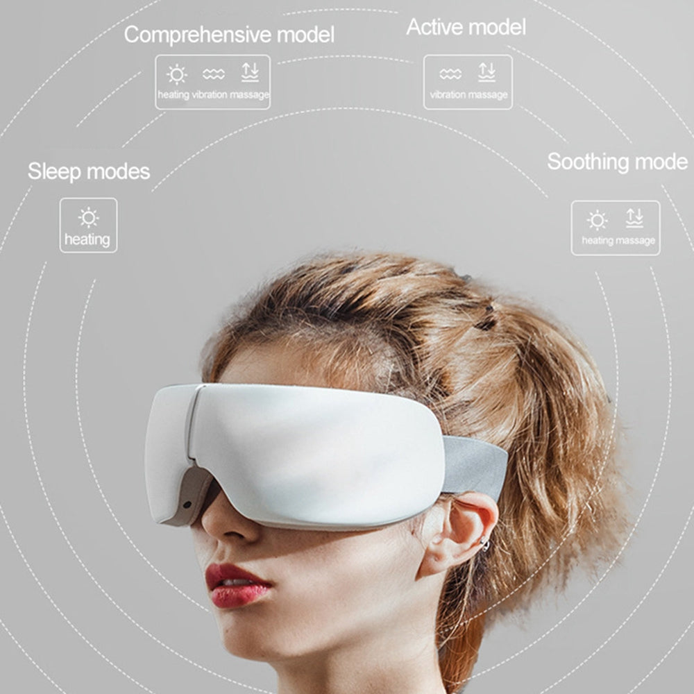 Rechargeable Eye Massager — Steam, Hot Compress & Airbag Therapy