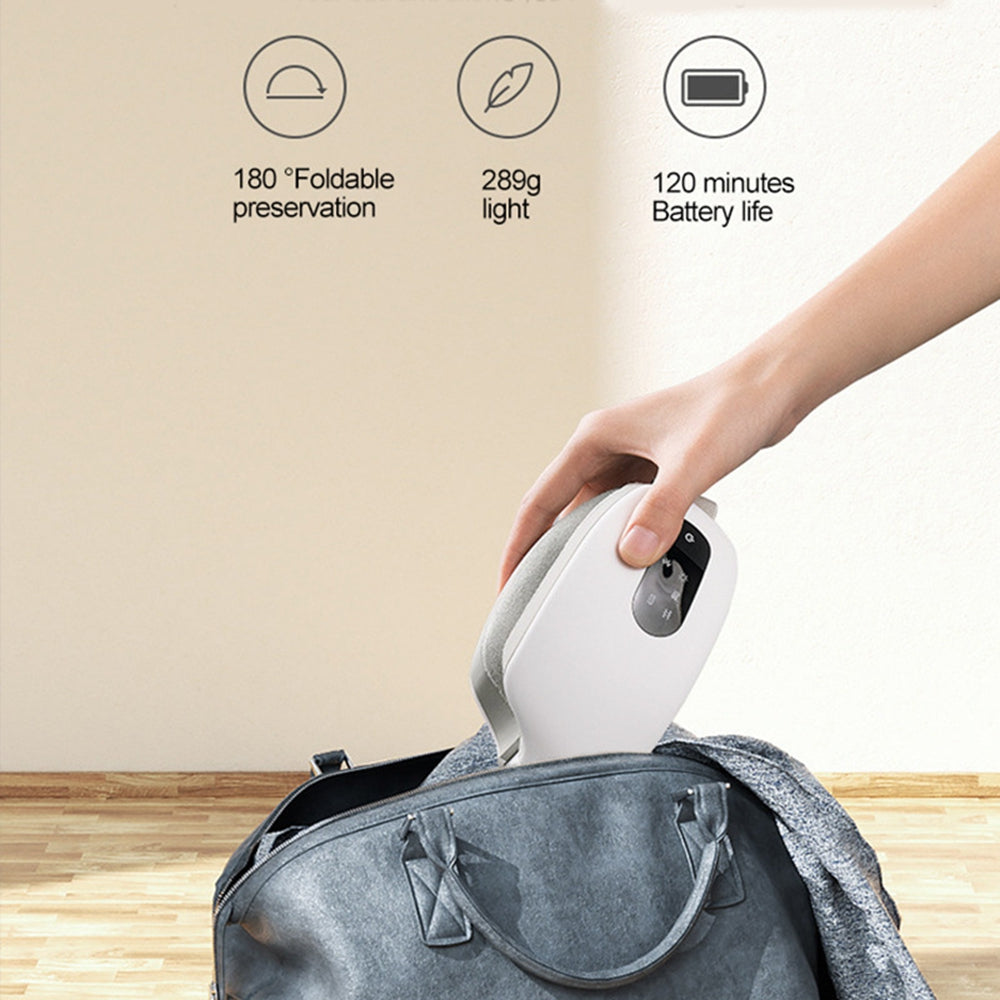 Rechargeable Eye Massager — Steam, Hot Compress & Airbag Therapy